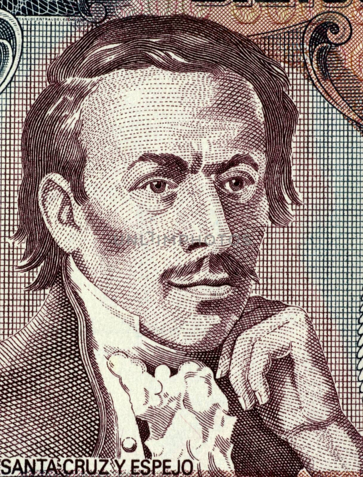 Eugenio Espejo (1747-1795) on 500 Sucres 1988 Banknote from Ecuador. Medical pioneer, writer and lawyer of mestizo origin in colonial Ecuador.