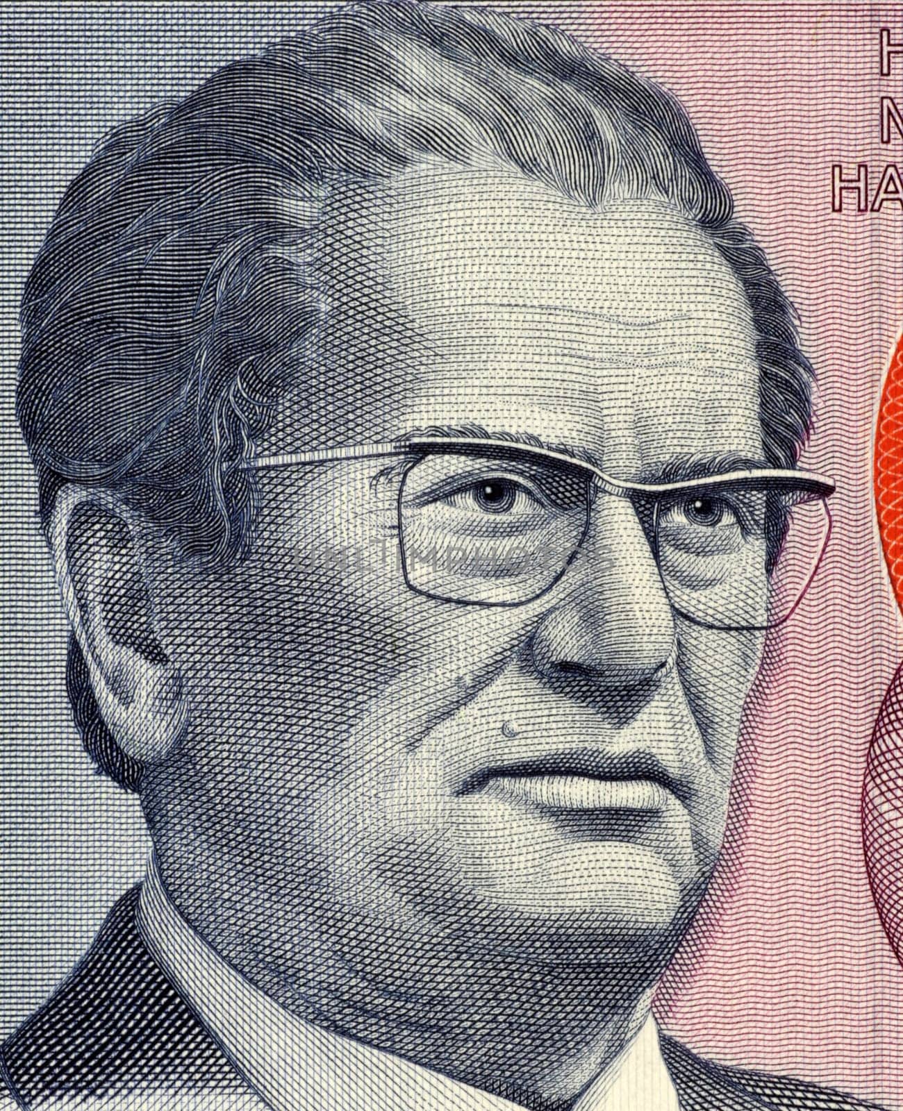 Josip Broz Tito (1892-1980) on 5000 Dinara 1985 Banknote from Yugoslavia. Yugoslav revolutionary and statesman, ruling in various roles during 1945-1980.
