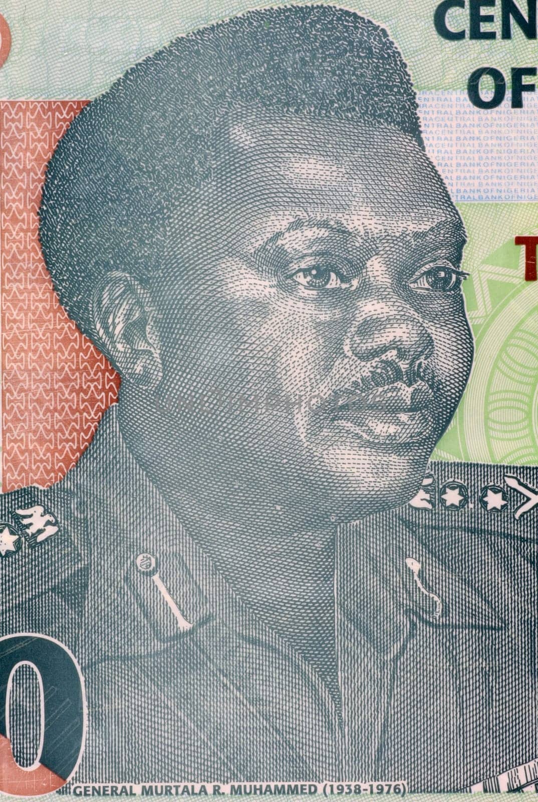 Murtala Mohammed (1938-1976) on 20 Naira 2009 Banknote from Nigeria. Military ruler of Nigeria during 1975-1976.