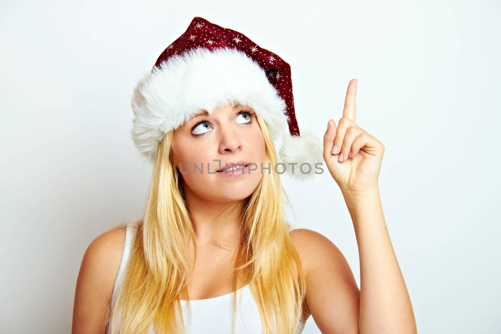 Happy young beautiful woman at christmas