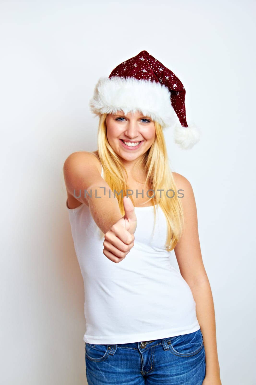 Woman laughing at christmas