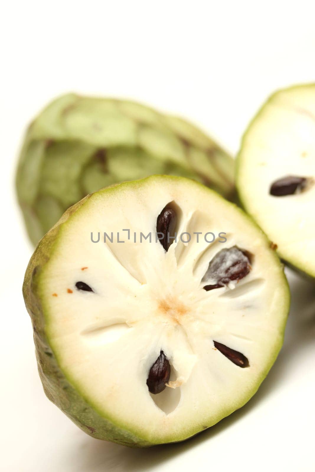 isolated cherimoya fruit