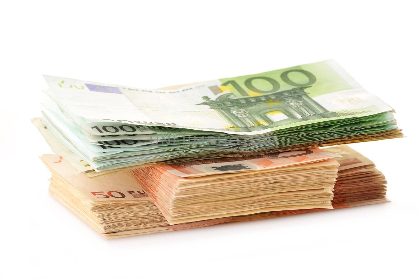 Composition with Euro banknotes. European Union currency