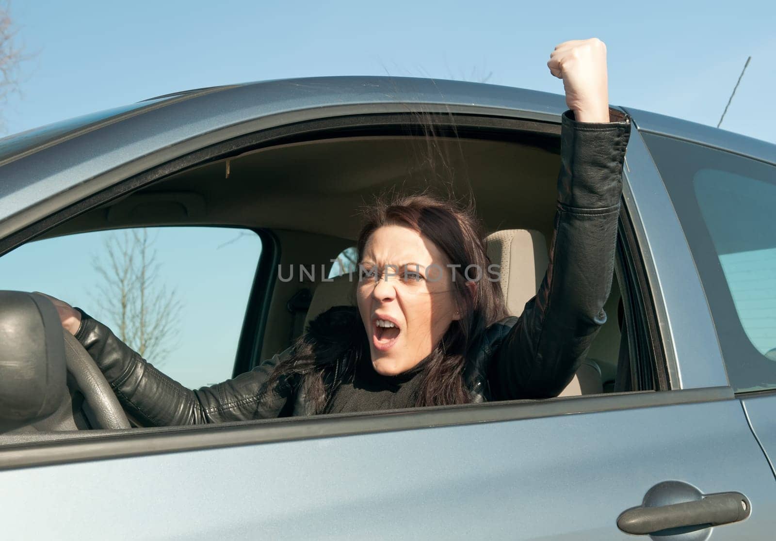 Angry female driver
