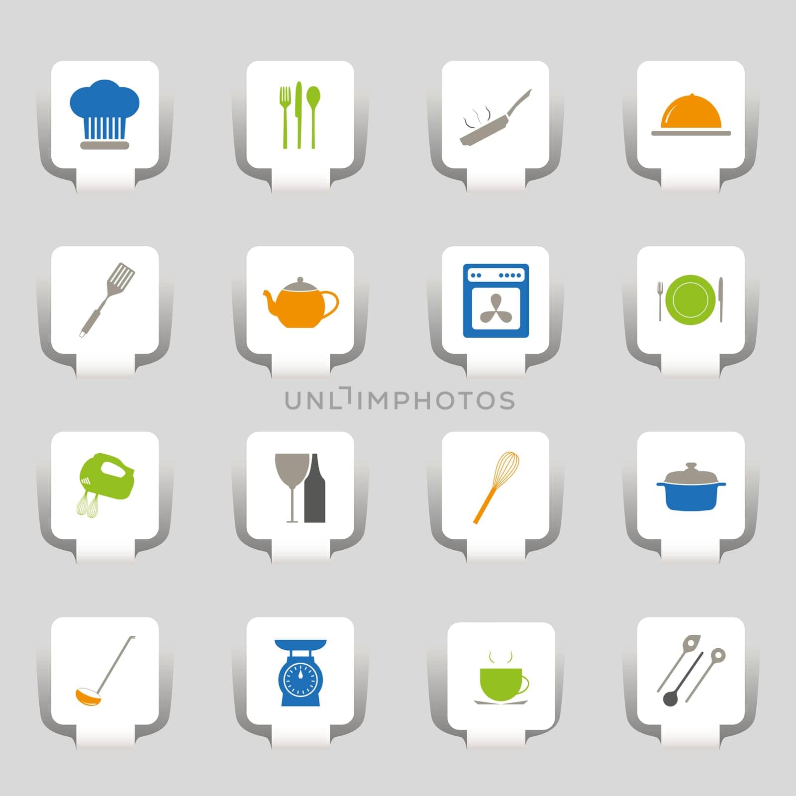 16 web icons Kitchen Utensils
