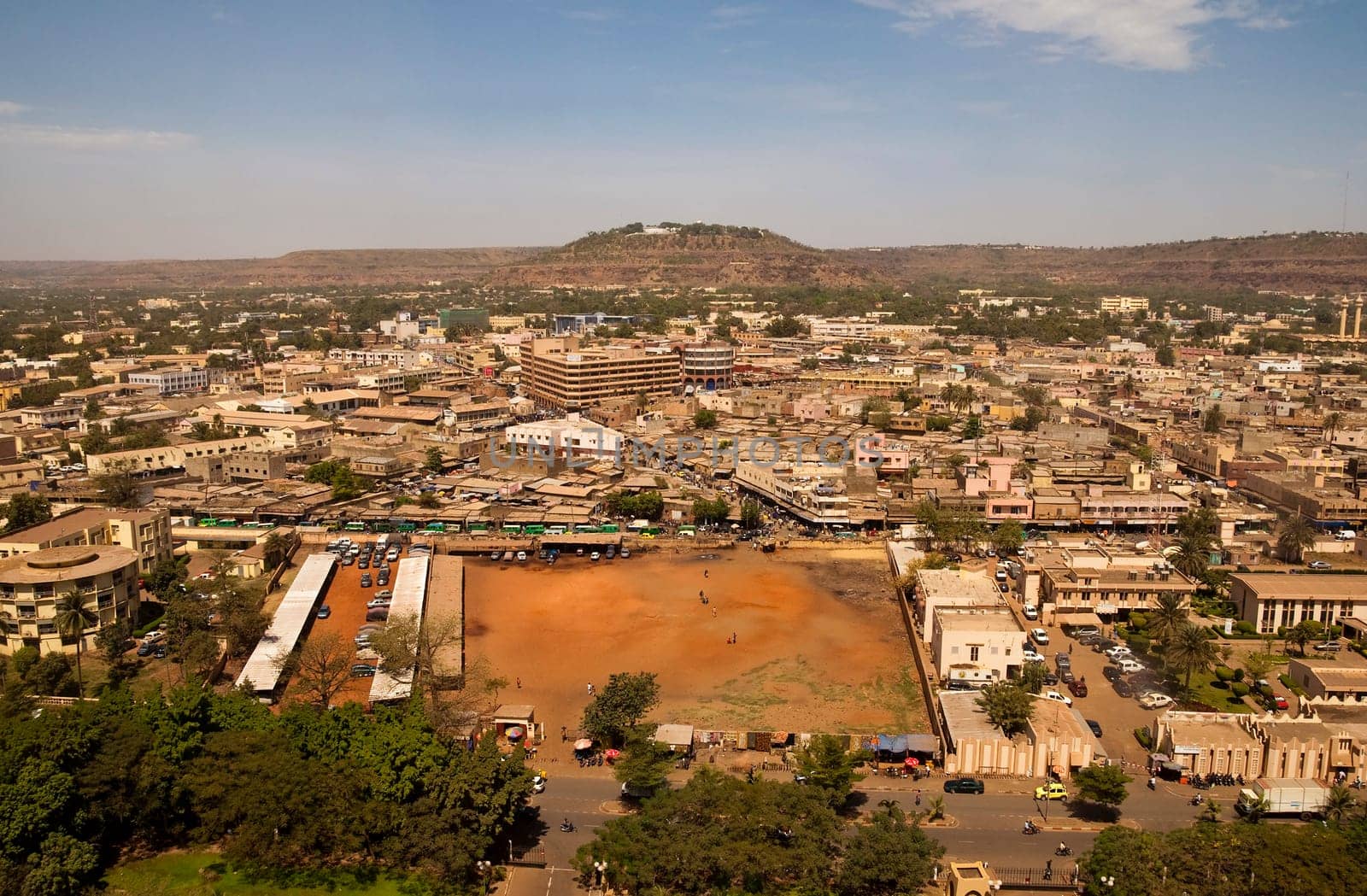 Aerial view of Bamako capital of Mali