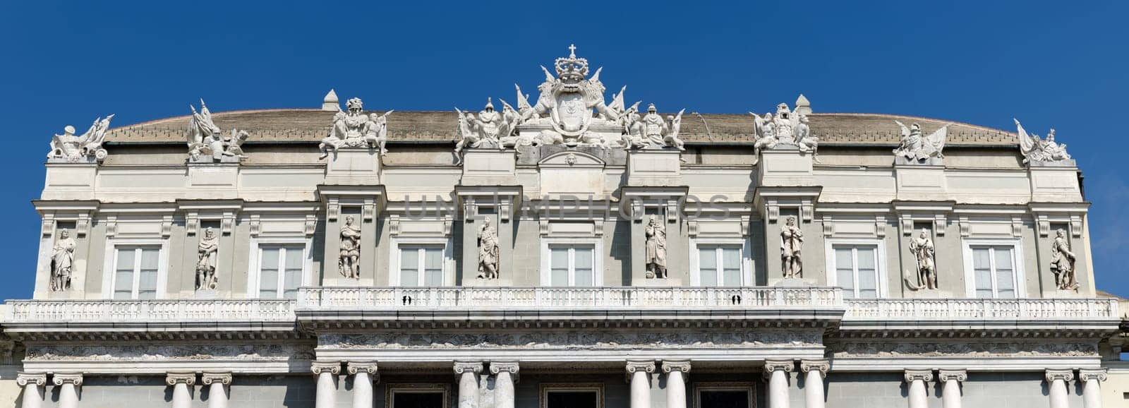 Overview of the roof of Ducal Palace in Genoa