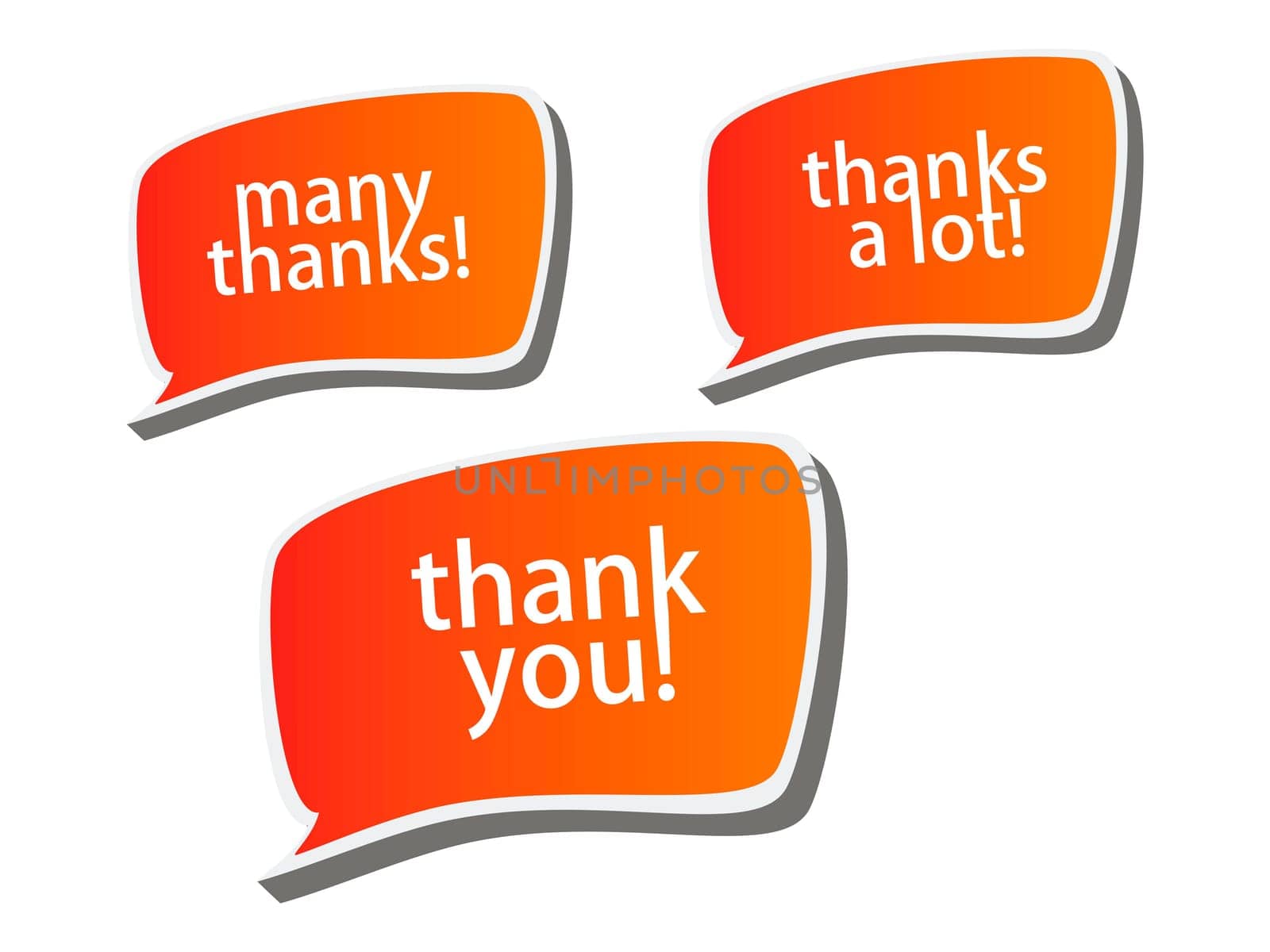Thank you - grateful color bubbles design
