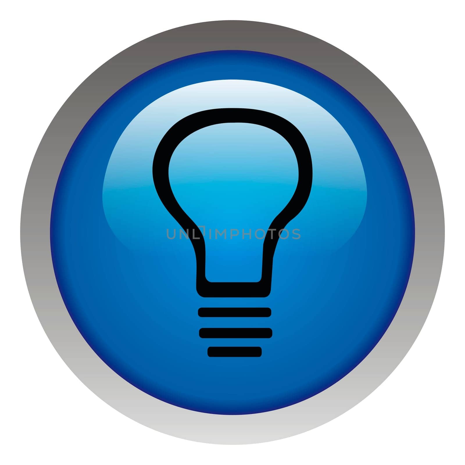 Glossy idea web icon design element. Electricity payment