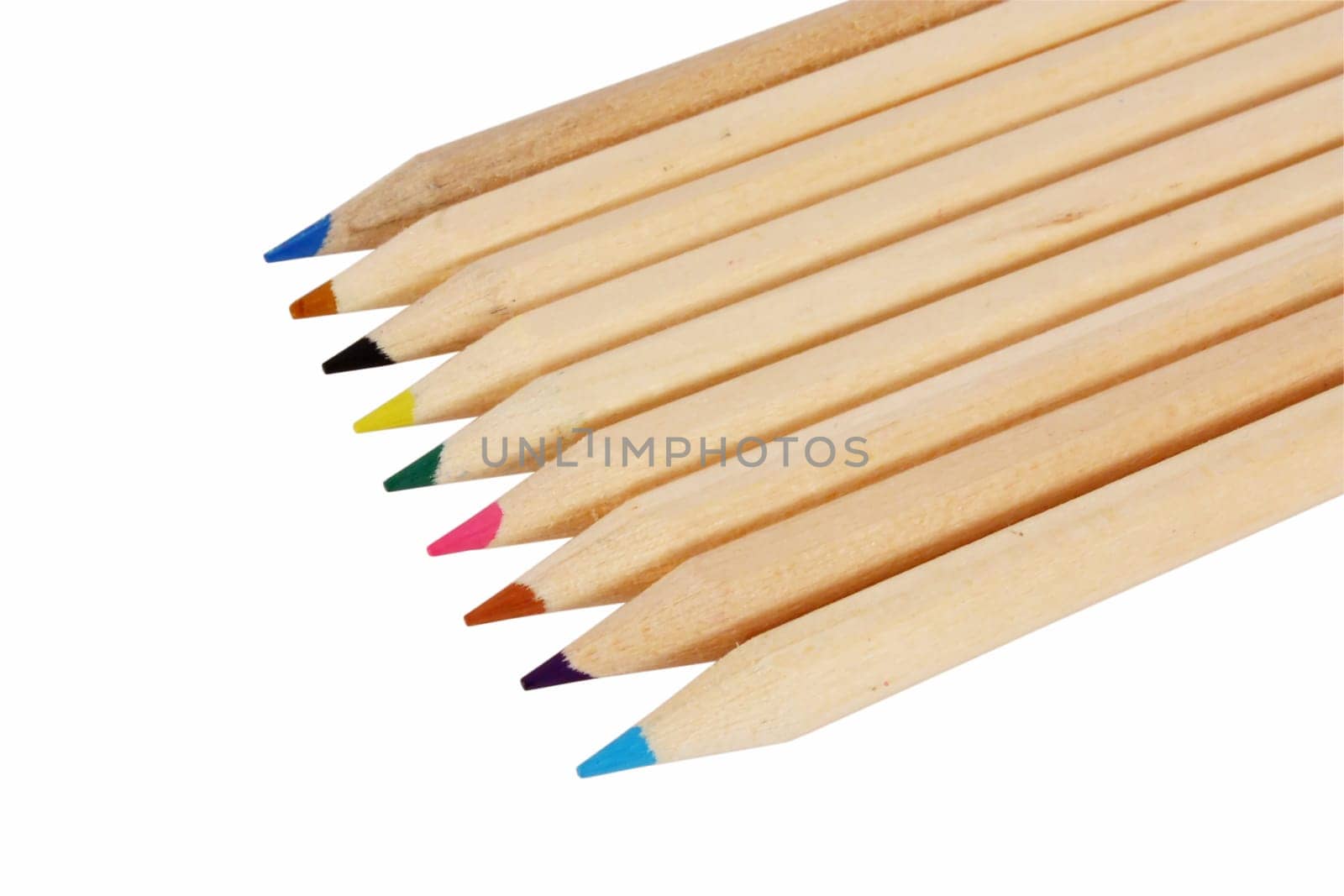 Color pencils isolated on white background