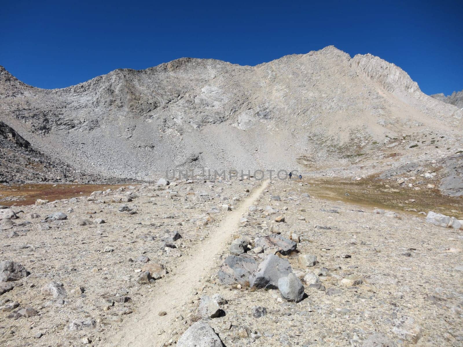 Hiking trail through mountains
