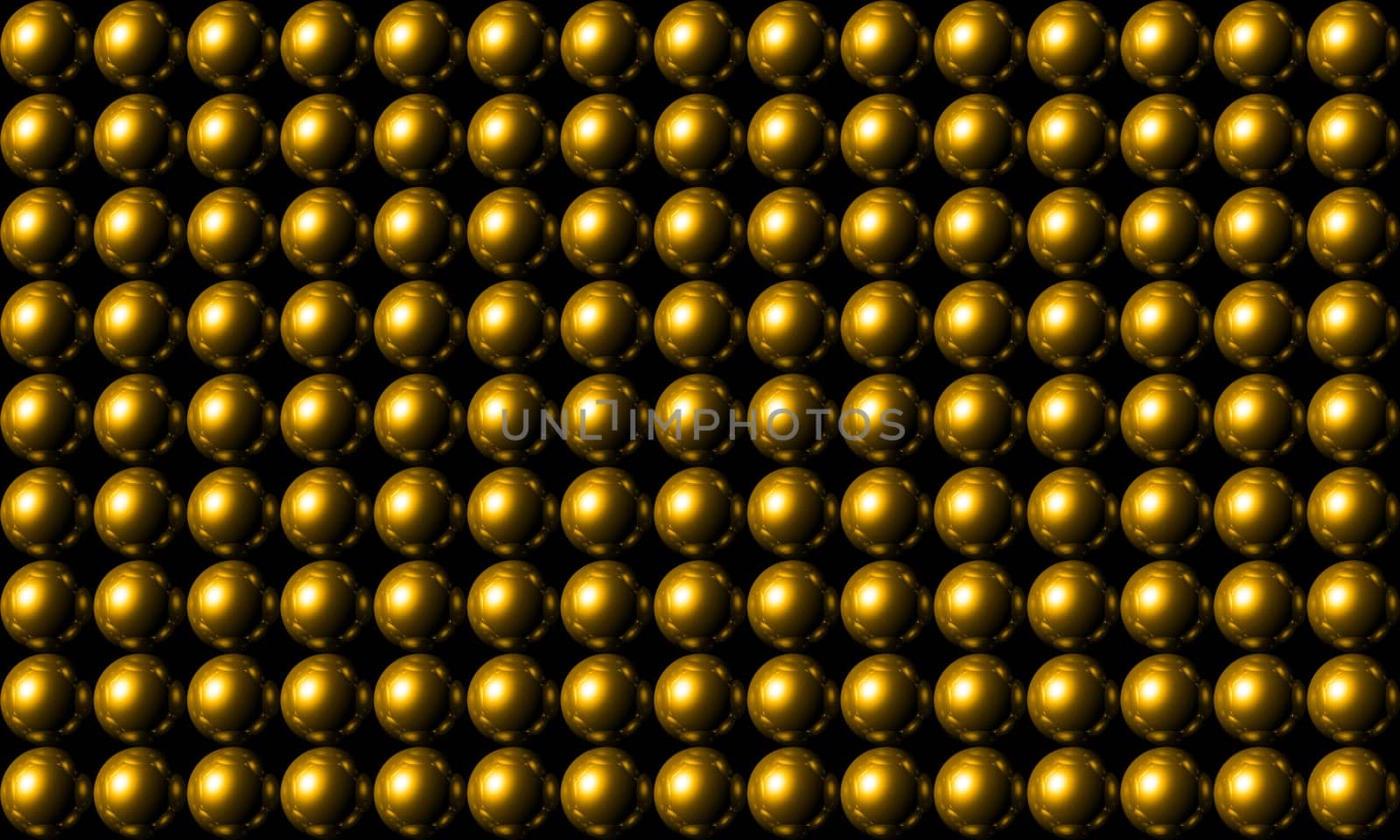 Gold Ball Grid Matrix Background