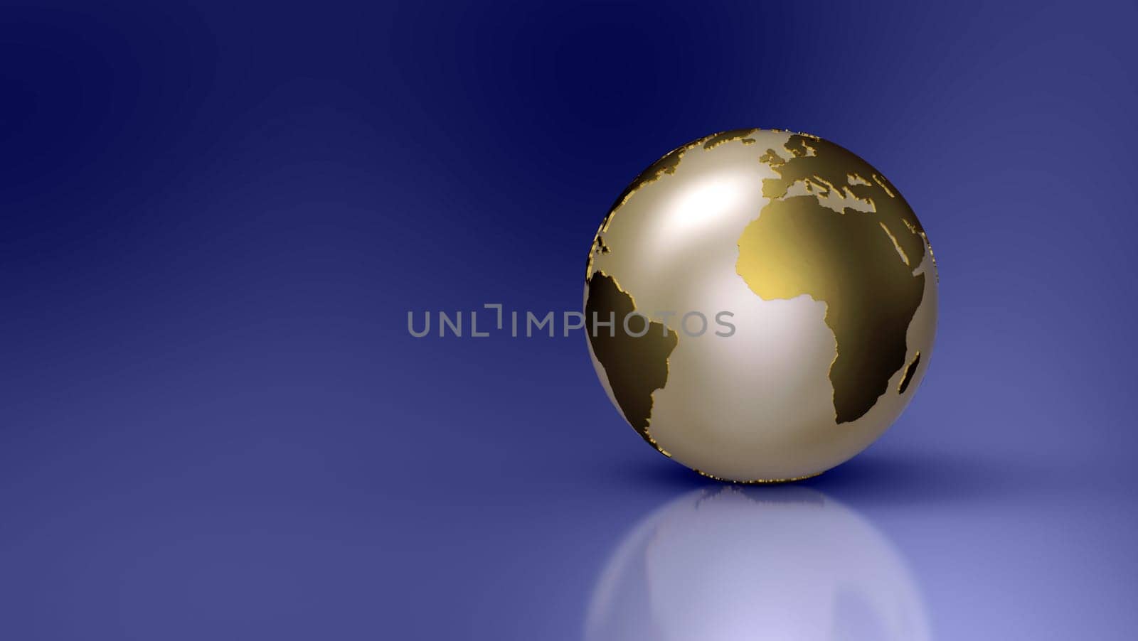 Golden Globe on blue background - Europe