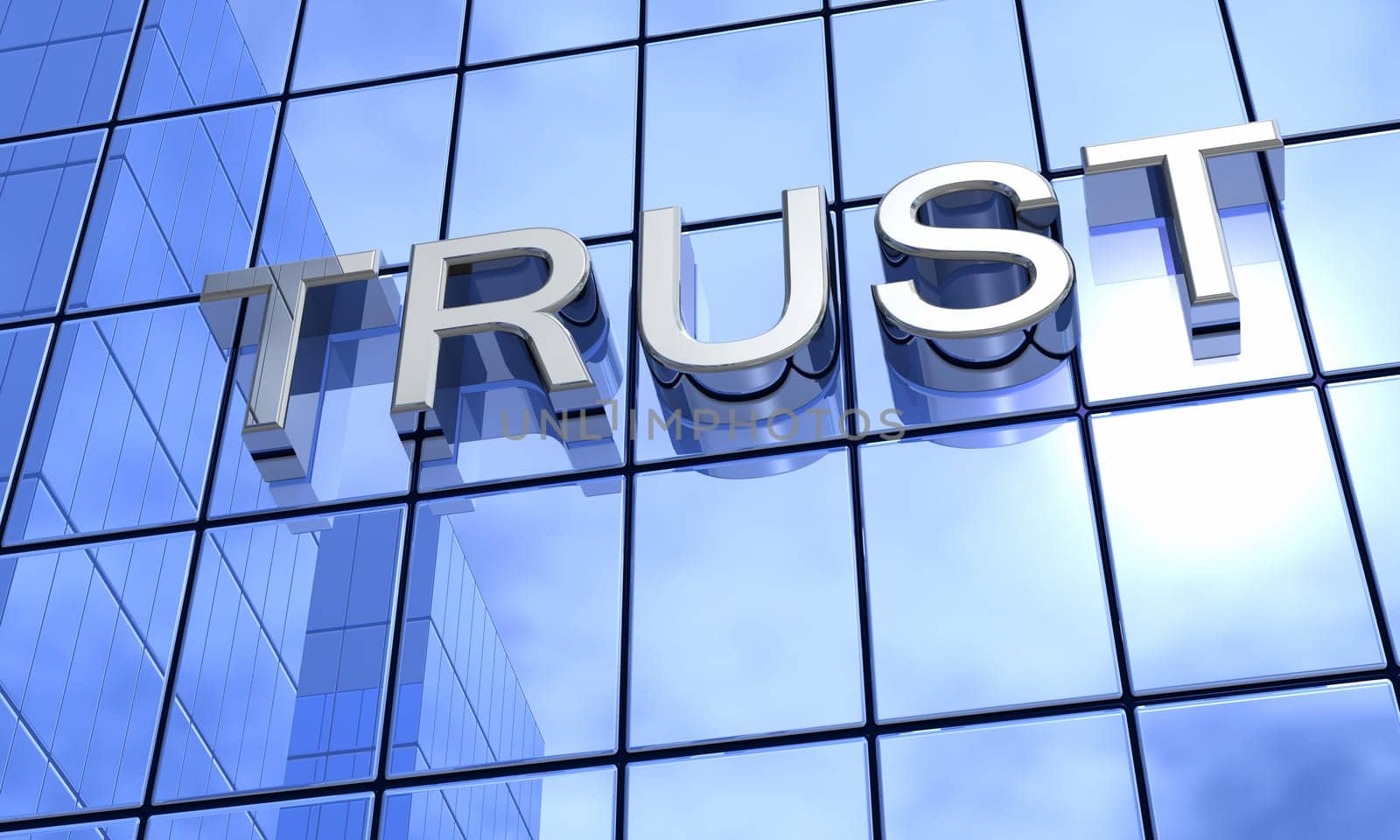 Mirror façade blue - Trust Concept