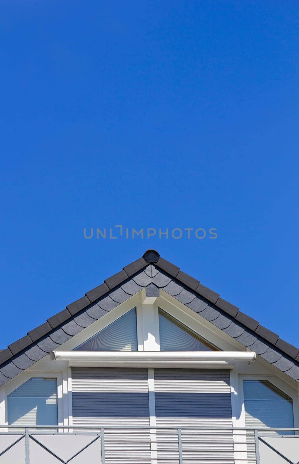Roof gable in summer