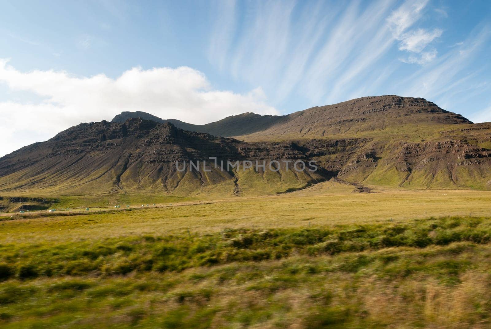 upmountain in Langaholt in Iceland