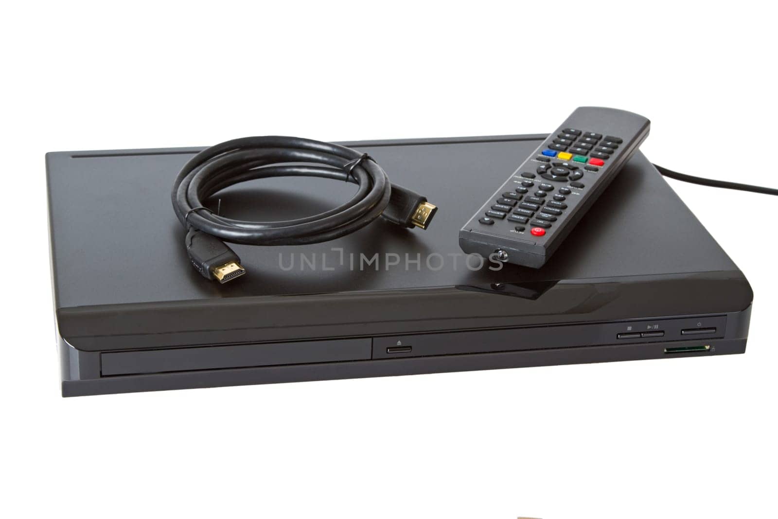 Blue Ray Player technology isolated on white background