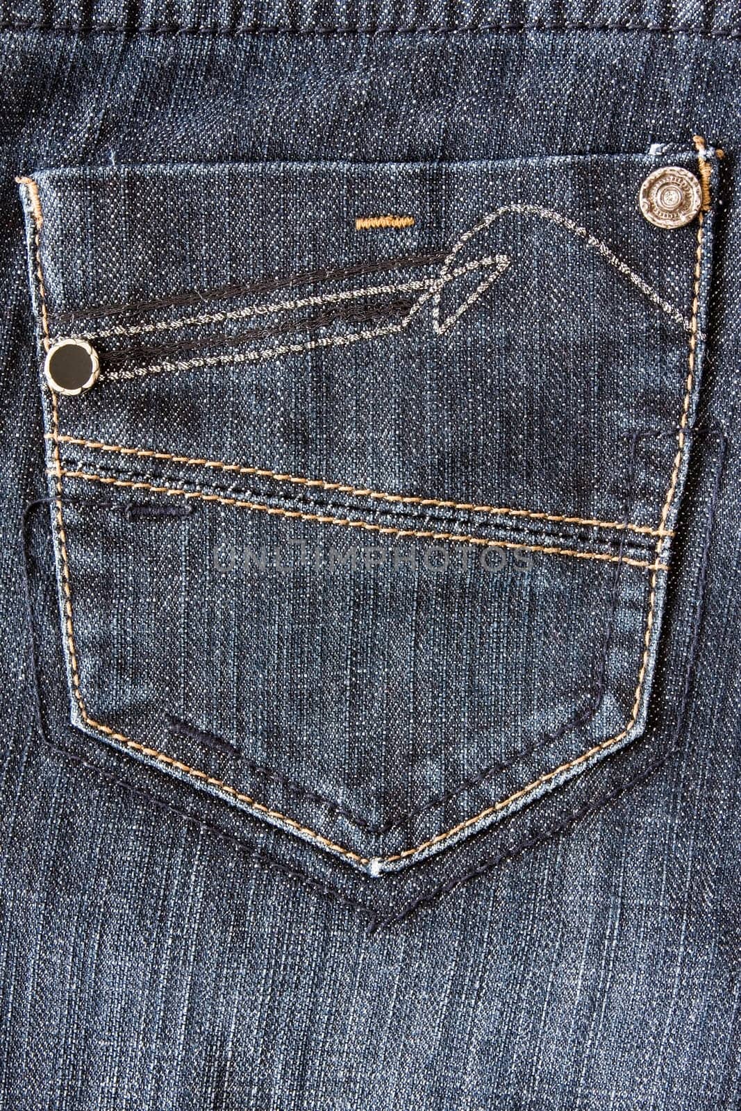 fragment of jeans with pocket, can be used as a background