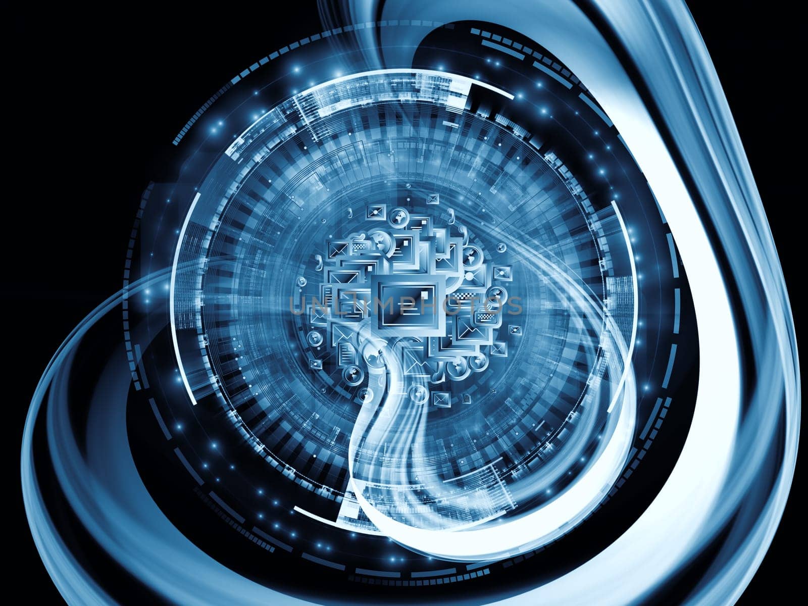 Communication media background suitable as a backdrop for projects on global communications, messaging, information sharing and modern technologies