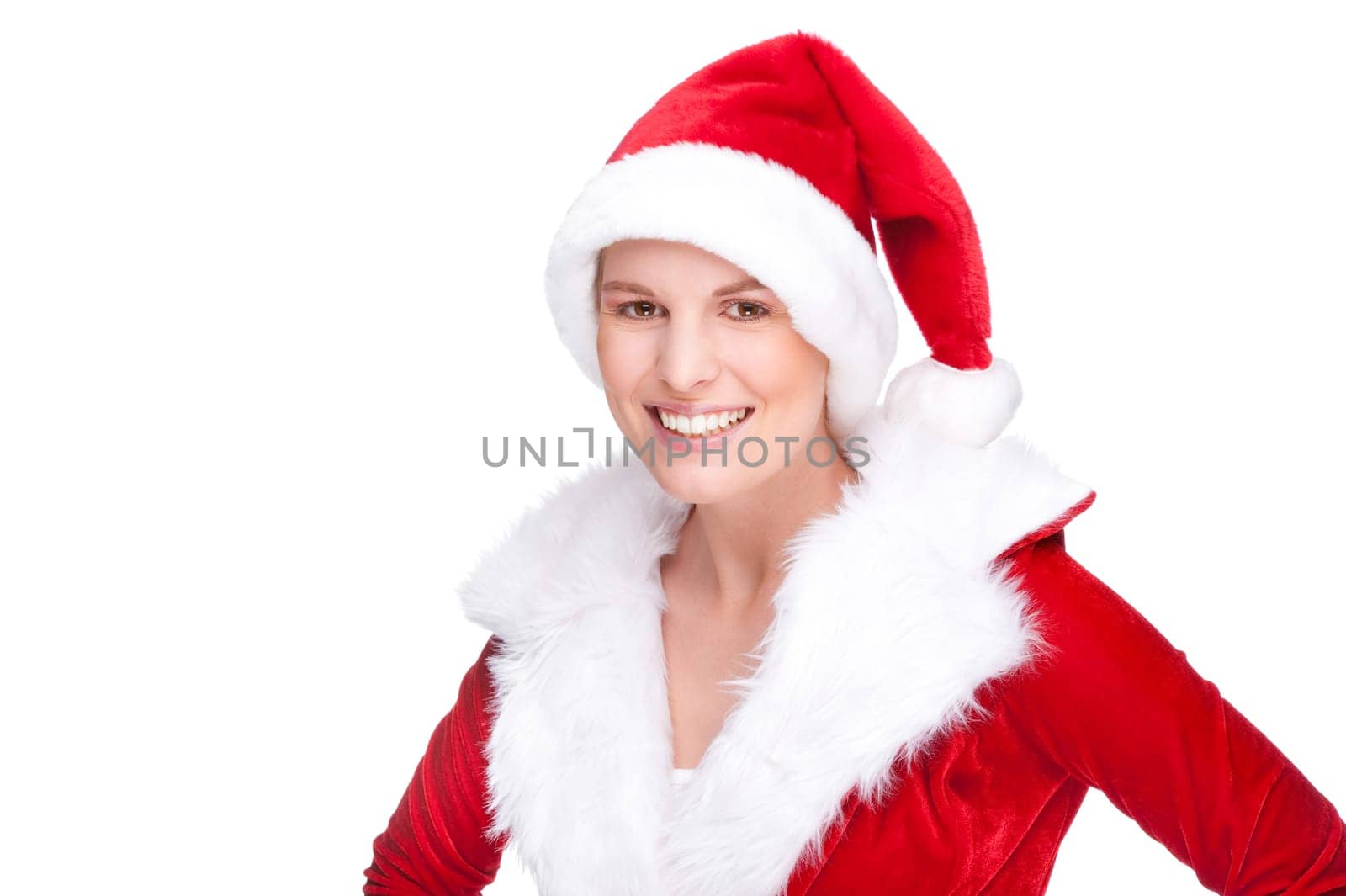 Woman in Santa Claus costume