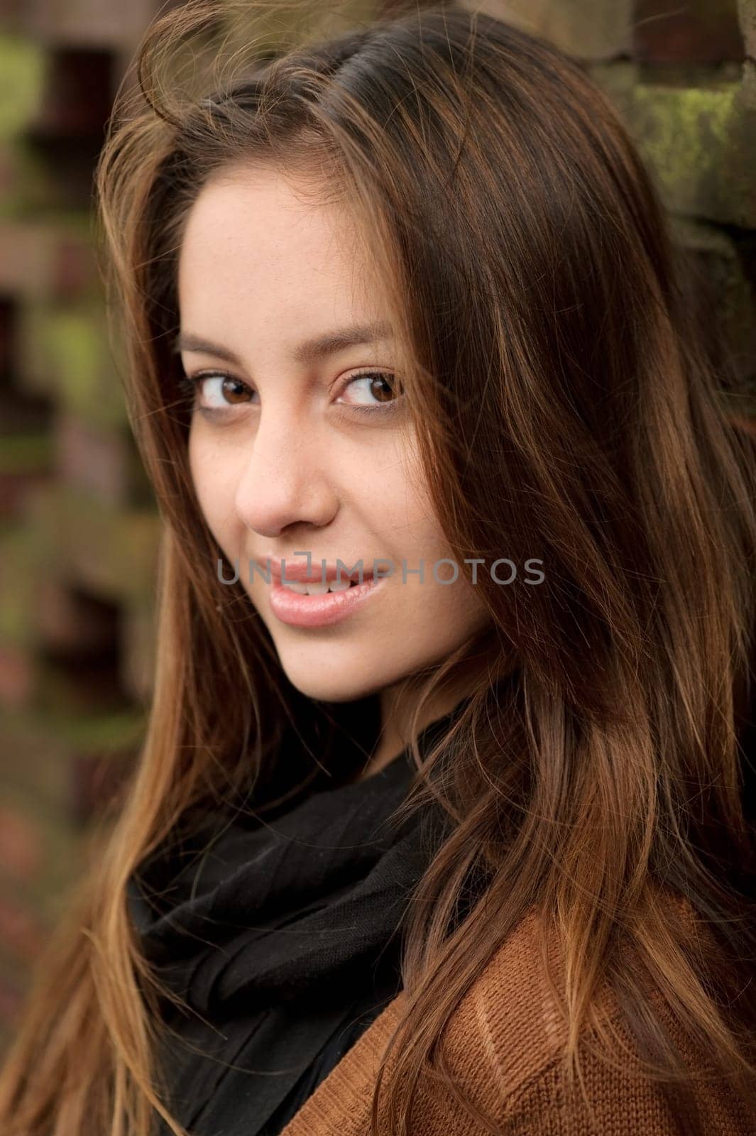 Outdoor shot of a young woman in a park