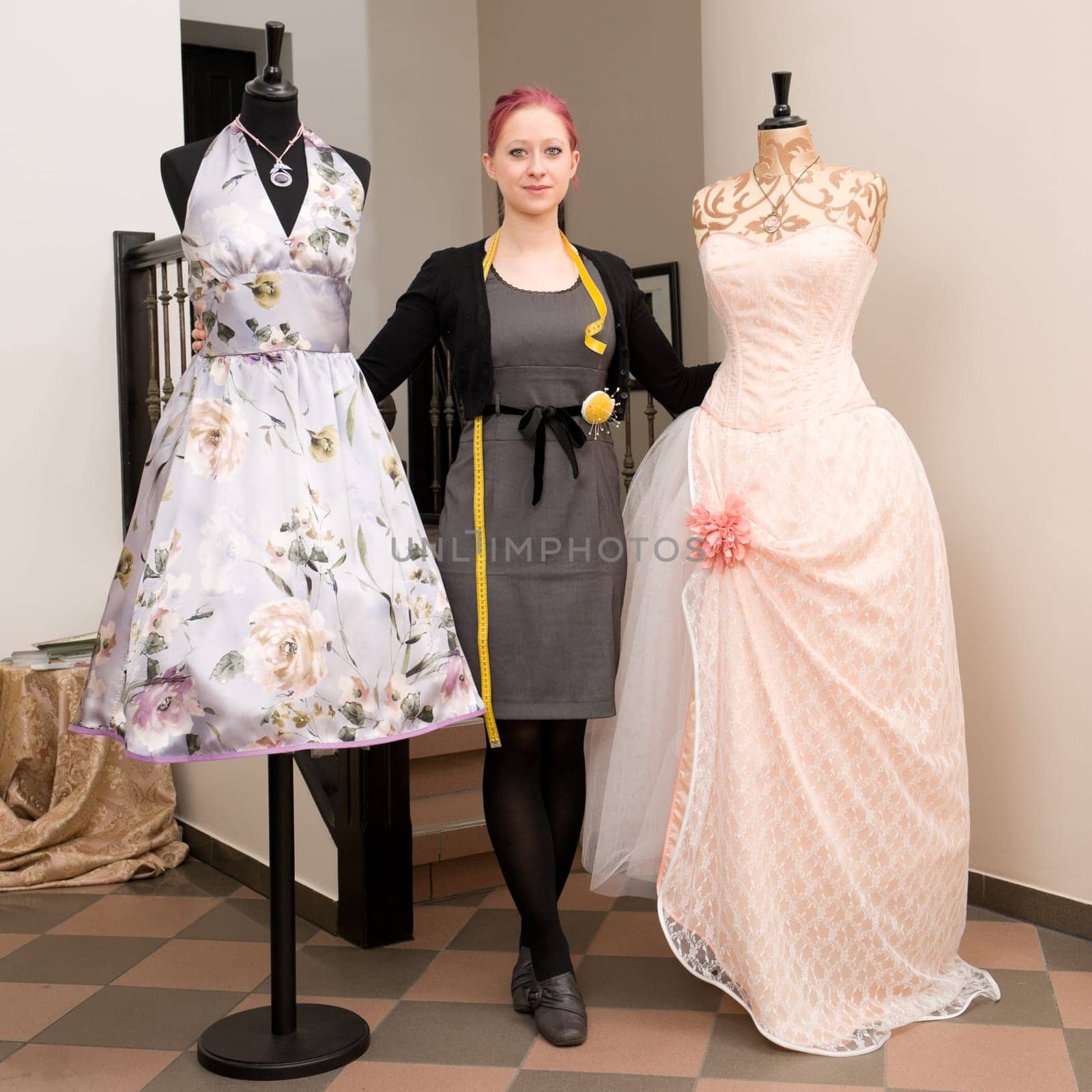 Young fashion designers in their studio