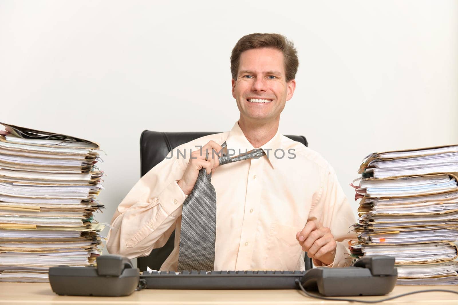 Middle-aged businessman in office