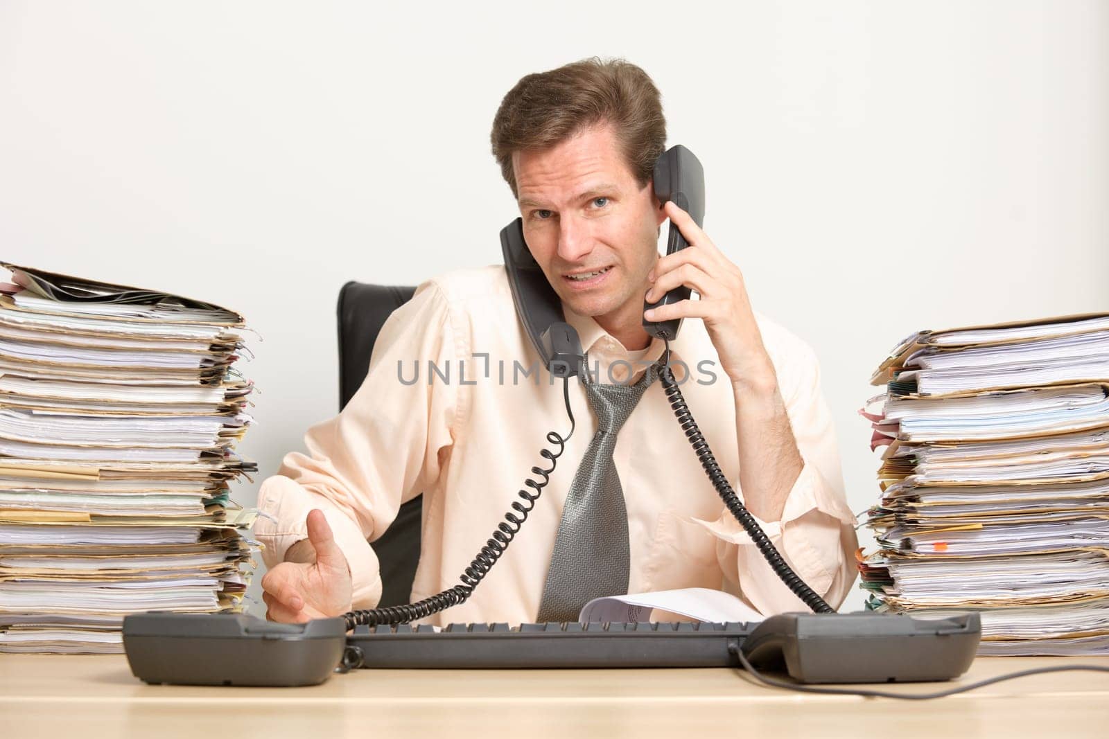 Middle-aged businessman in office