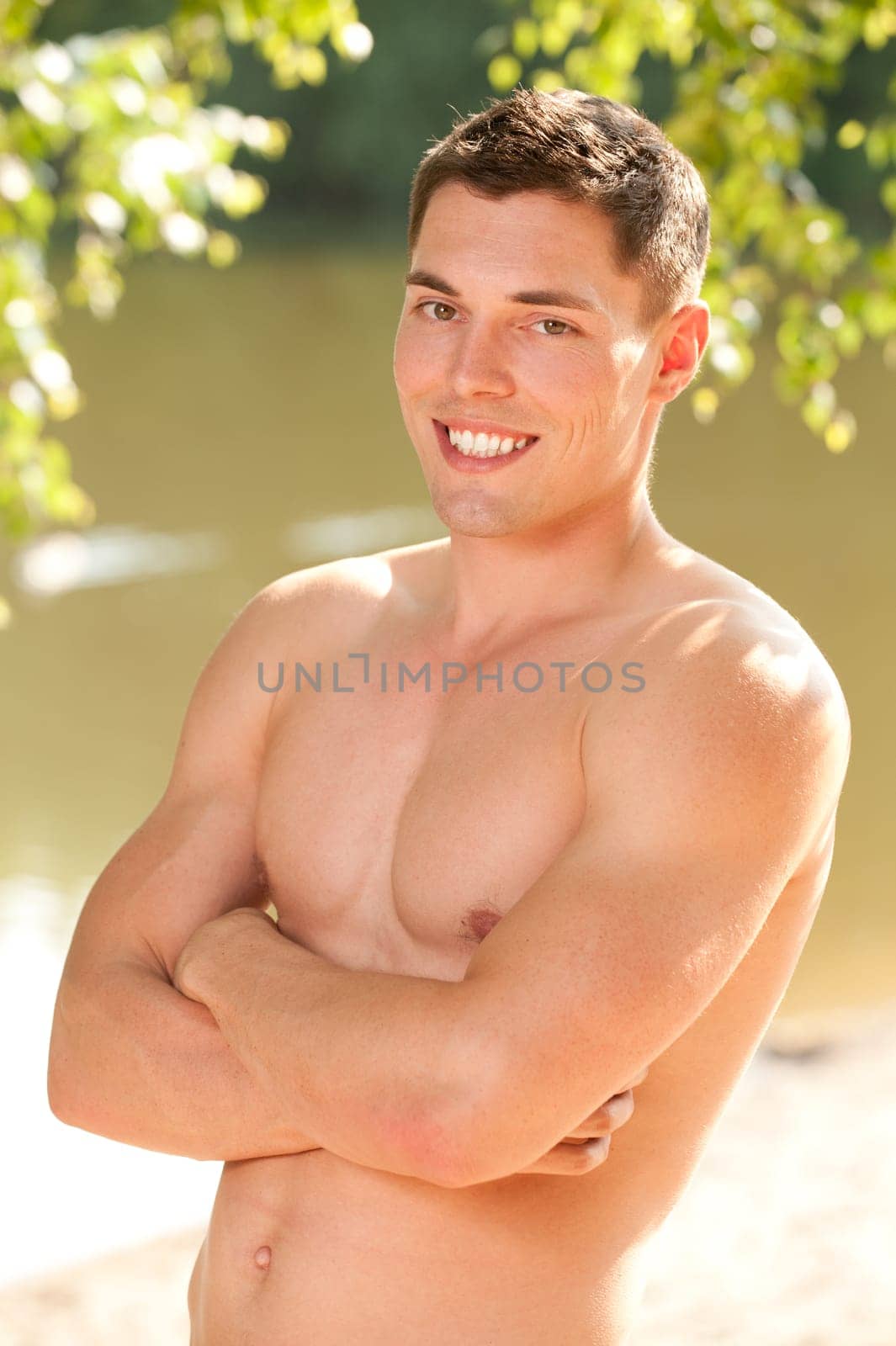 Young man on the beach