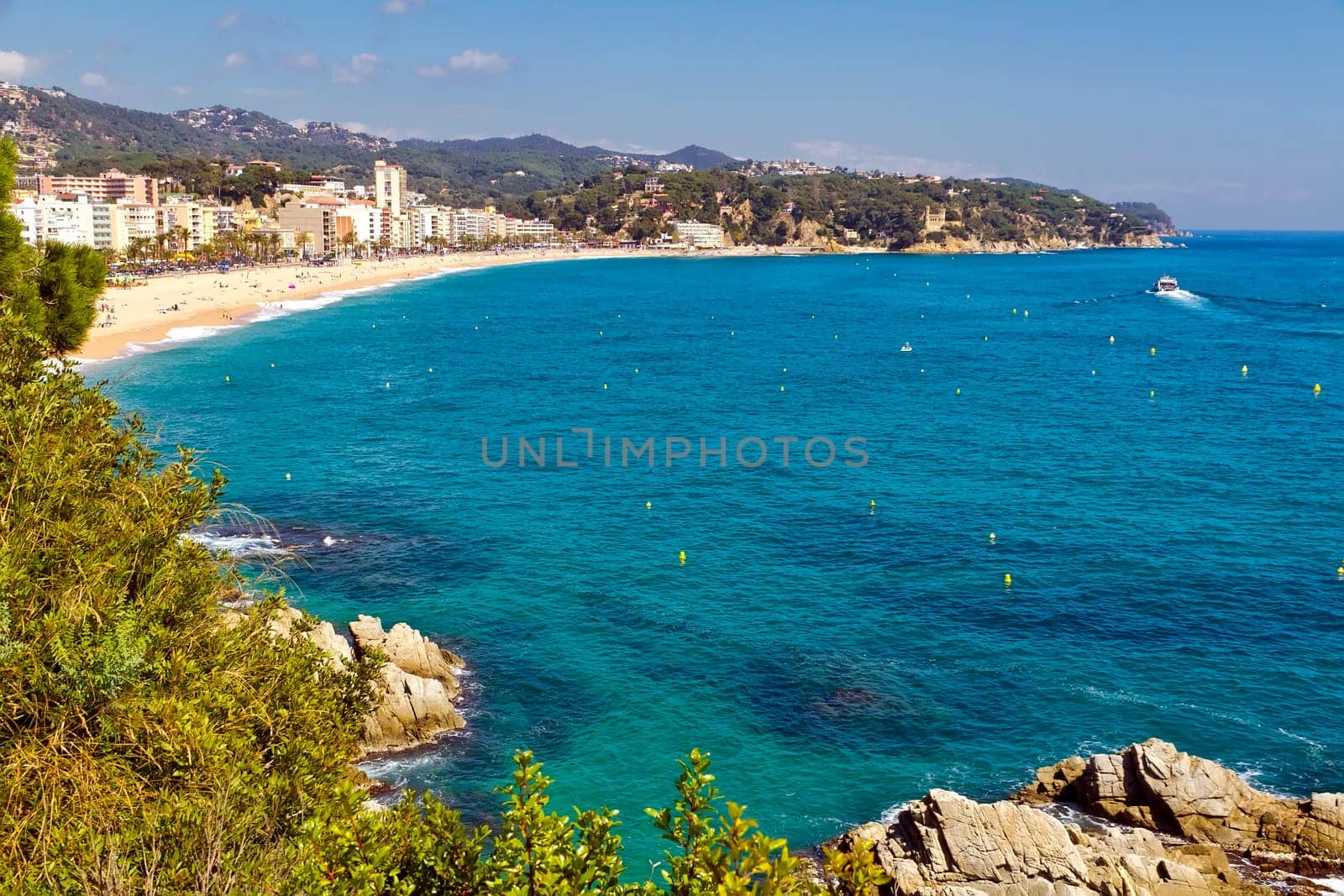 Lloret de Mar beach, a well known tourist destination Costa Brava, Catalonia, Spain