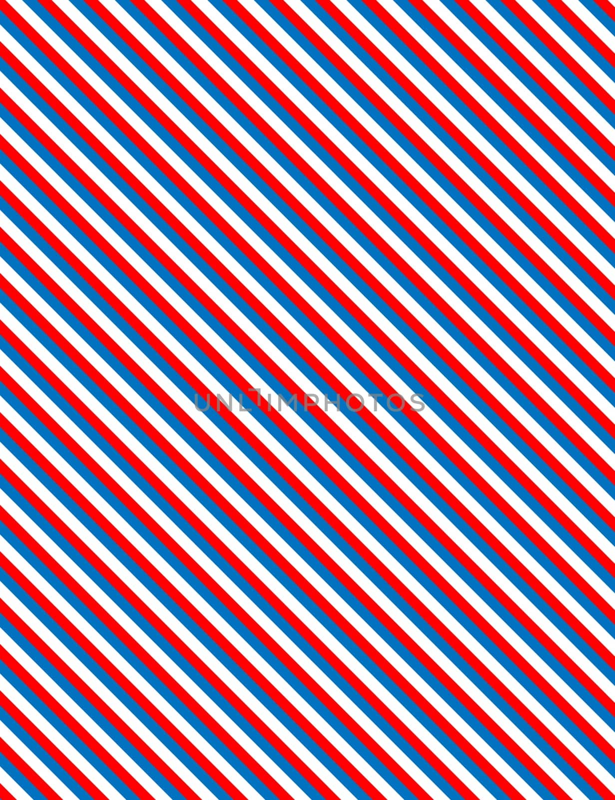 Red, White and blue patriotic diagonal striped background.