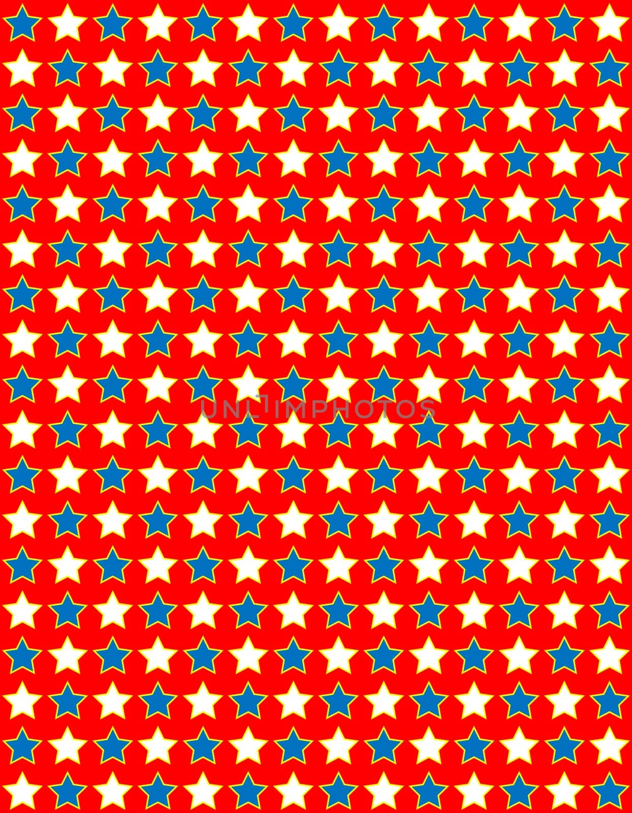 Red, White and blue patriotic star background.