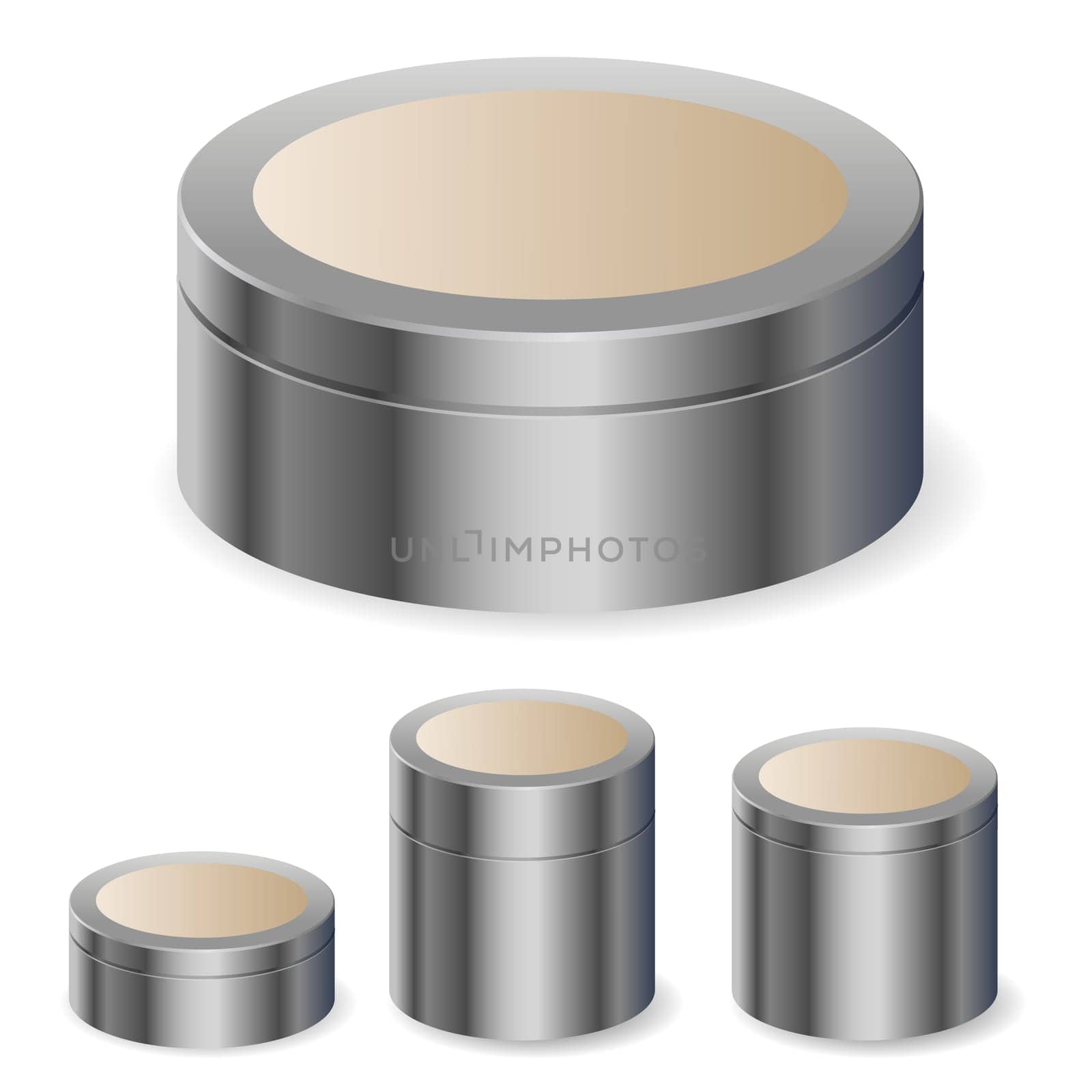Cream boxes with blank space for general purpose.
