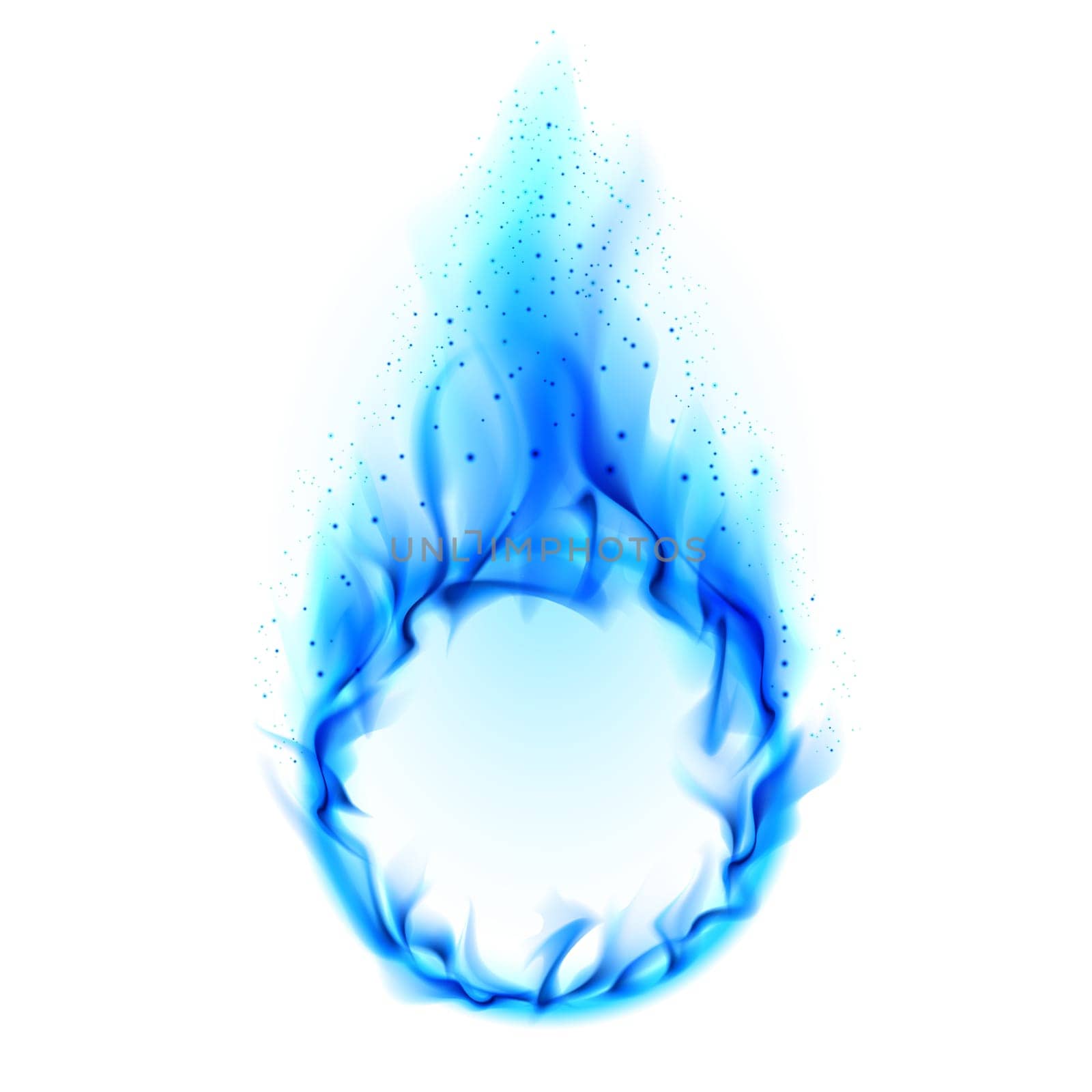 Blue ring of Fire. Illustration on white background for design