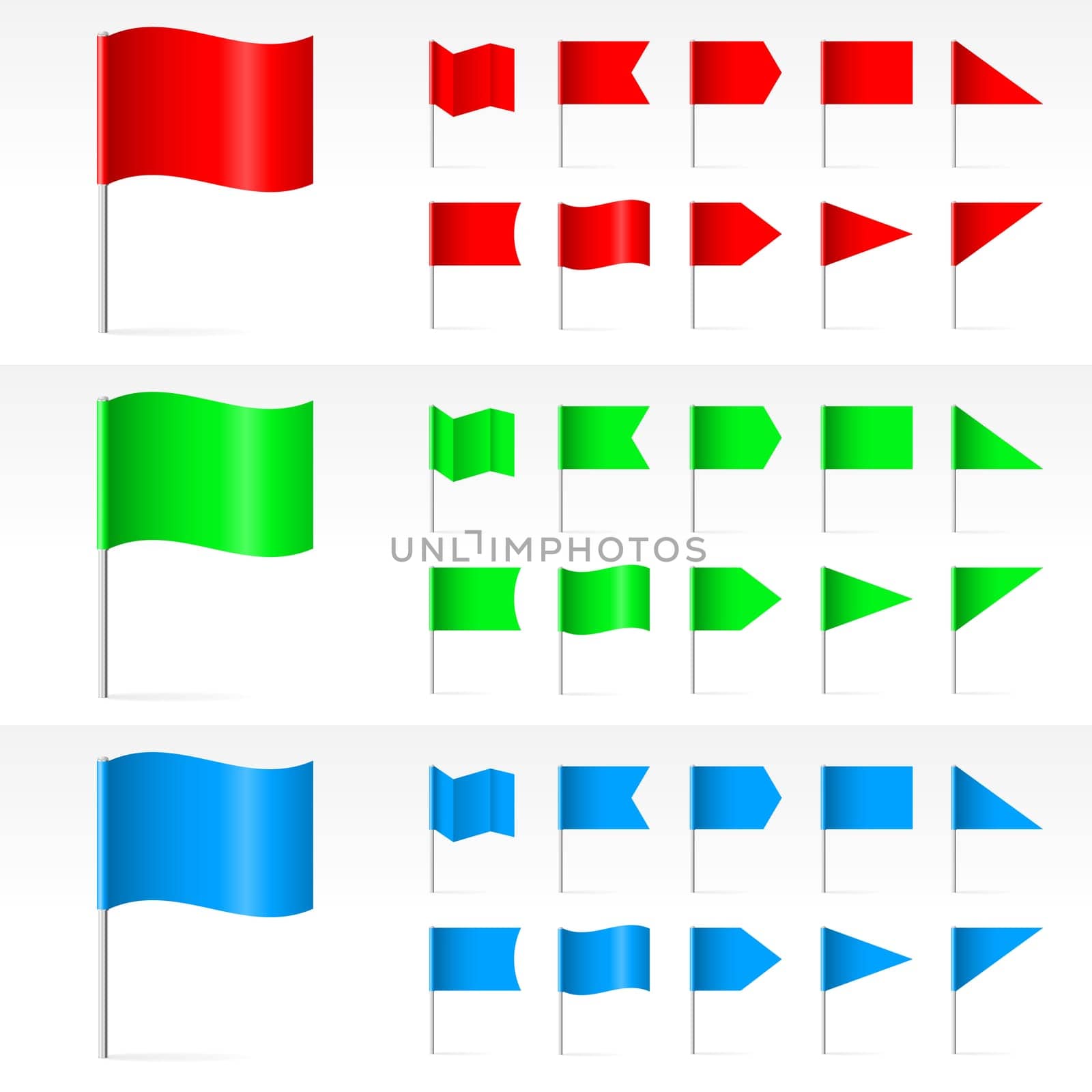 Set of simple Banners. Illustration on white background