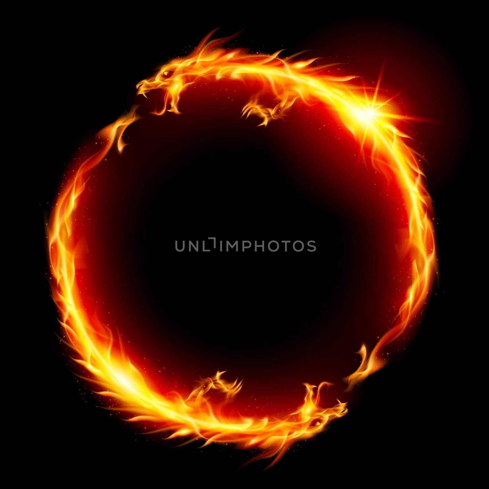 Ring of Fire of the Dragon. Illustration on white background.