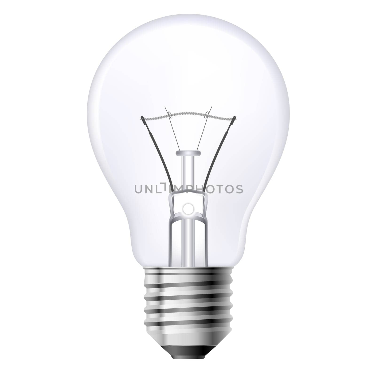 Filament lamp on a white background. Illustration for design