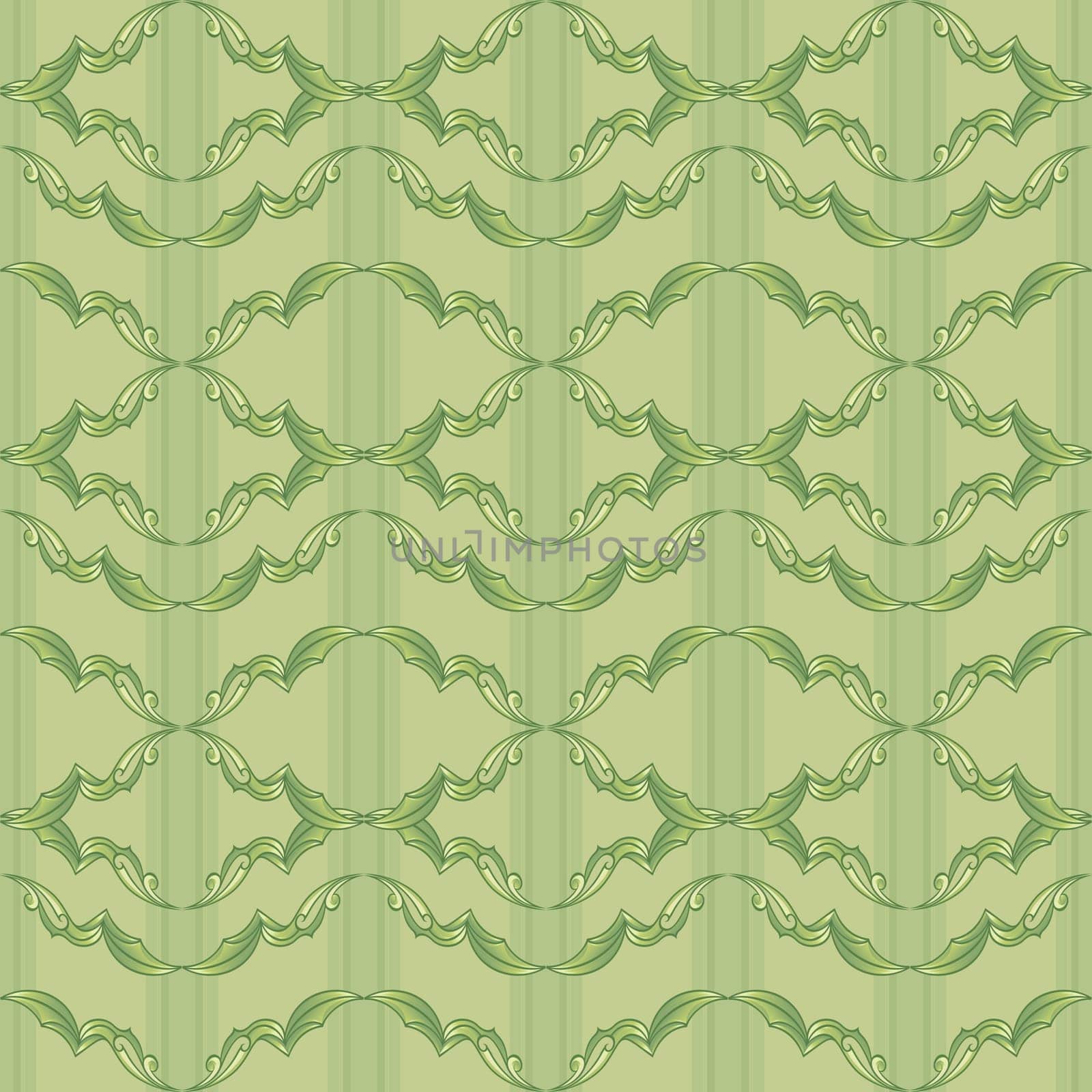 Vintage Pattern. Illustration on green background for design