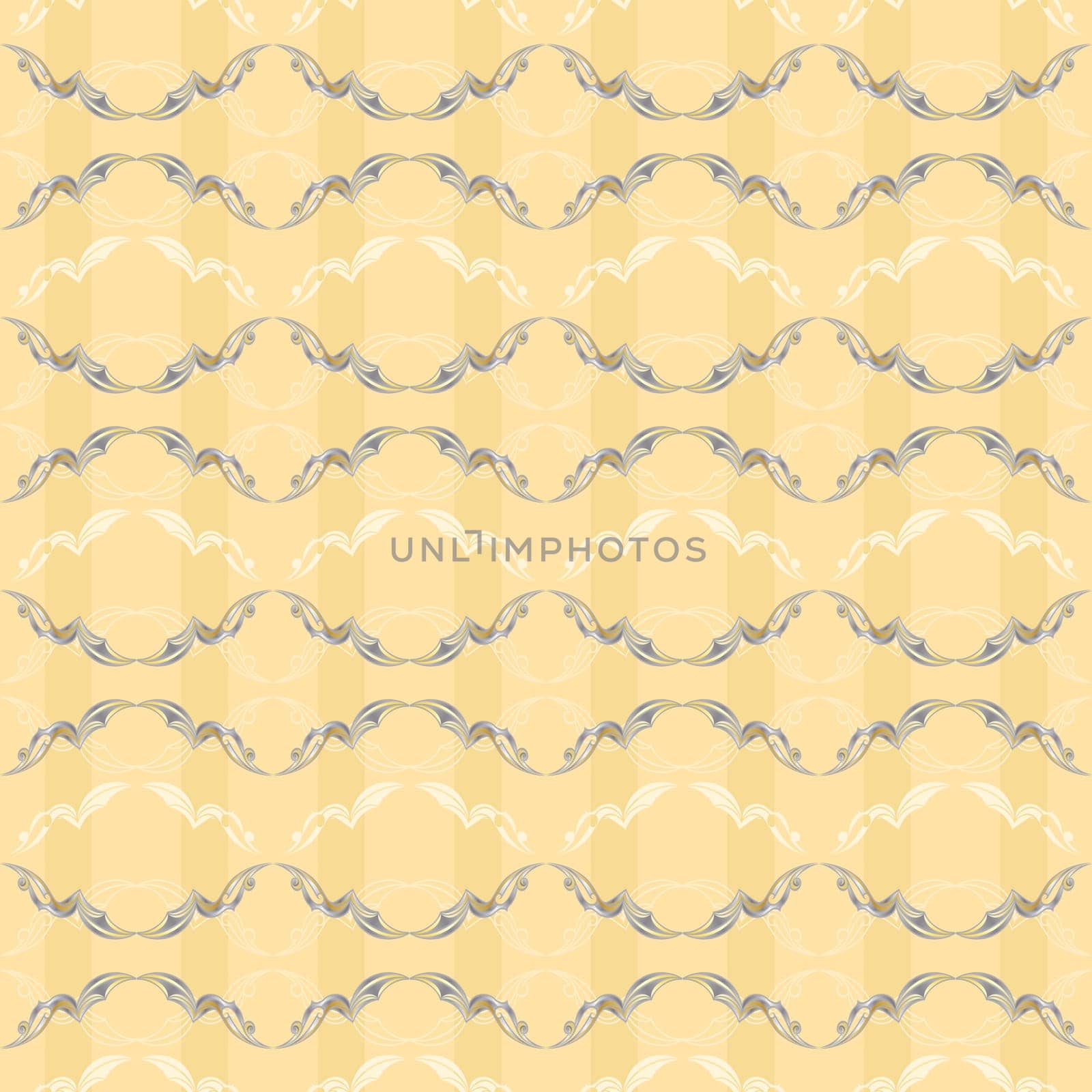 Vintage Pattern number two. Illustration on yellow background for design