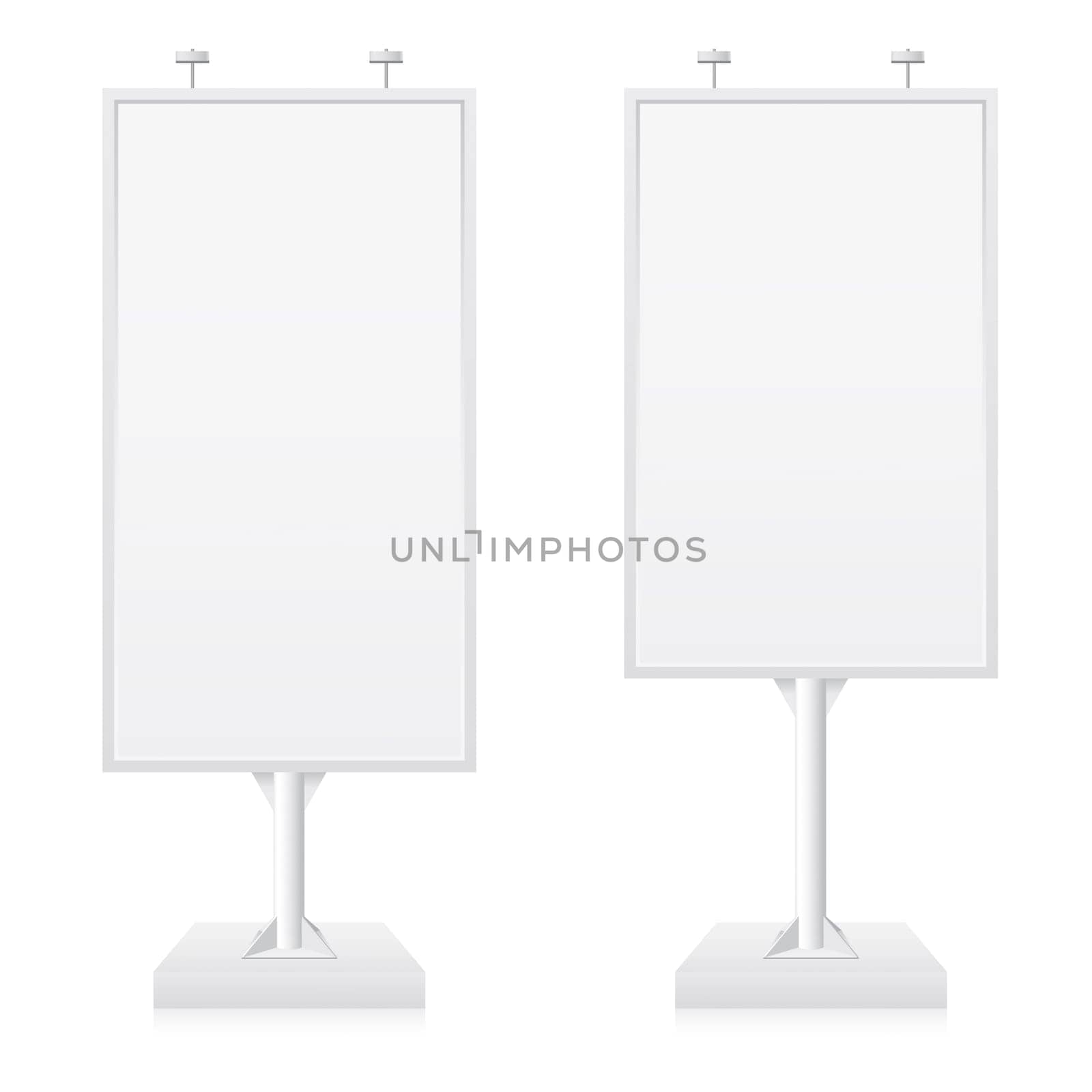 Billboards with place for your text. Illustration on white background