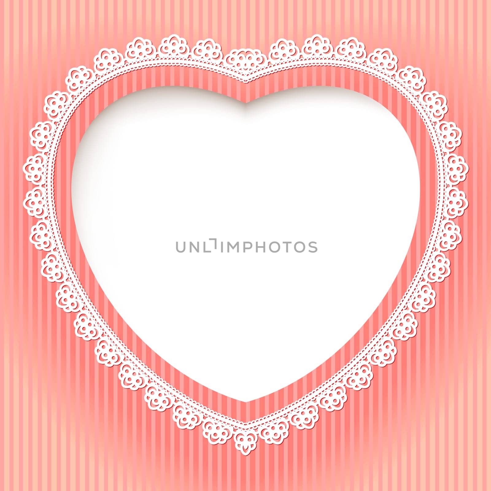 Decorative heart is on a pink background. Illustration for design