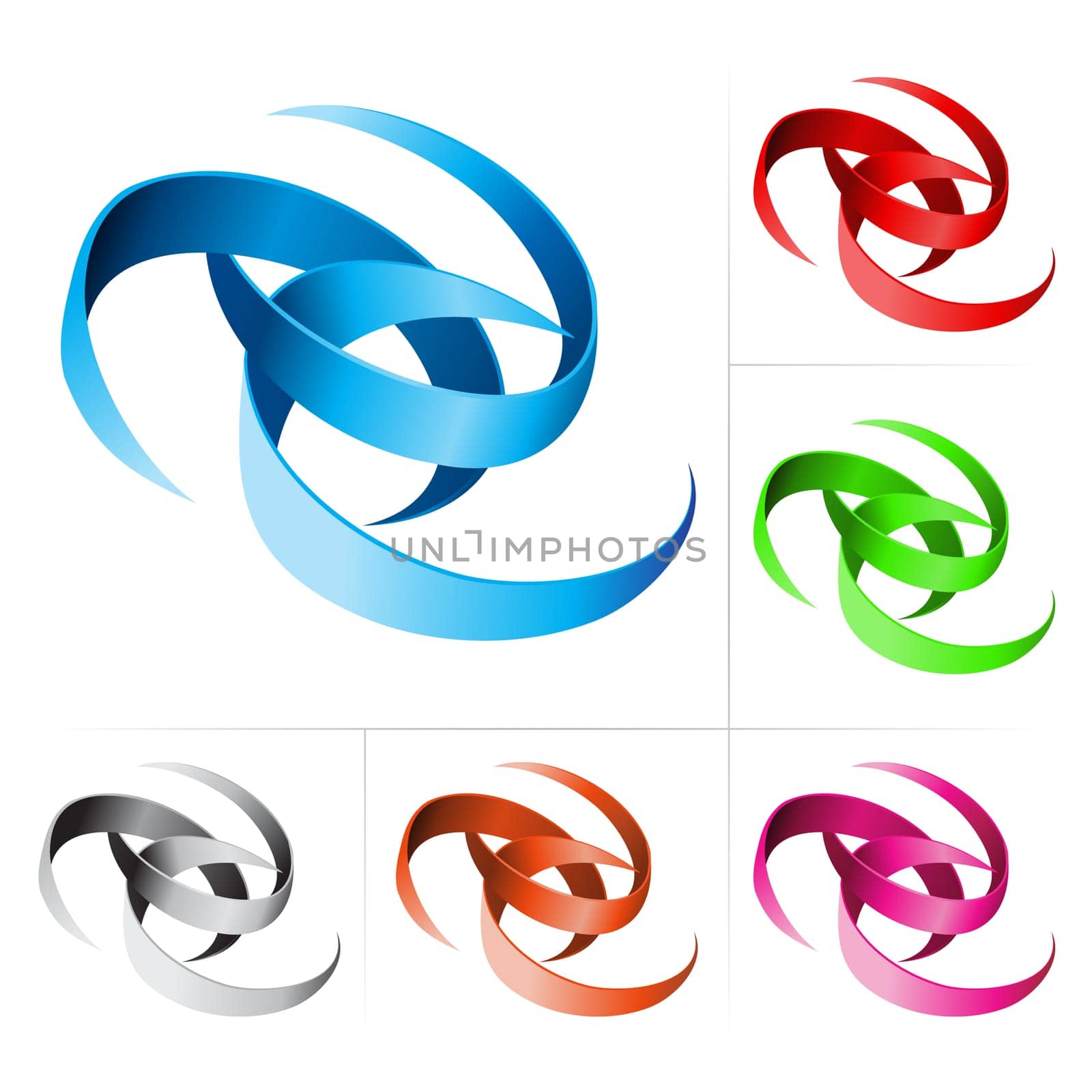 Ribbons Set. Illustration isolated on white background