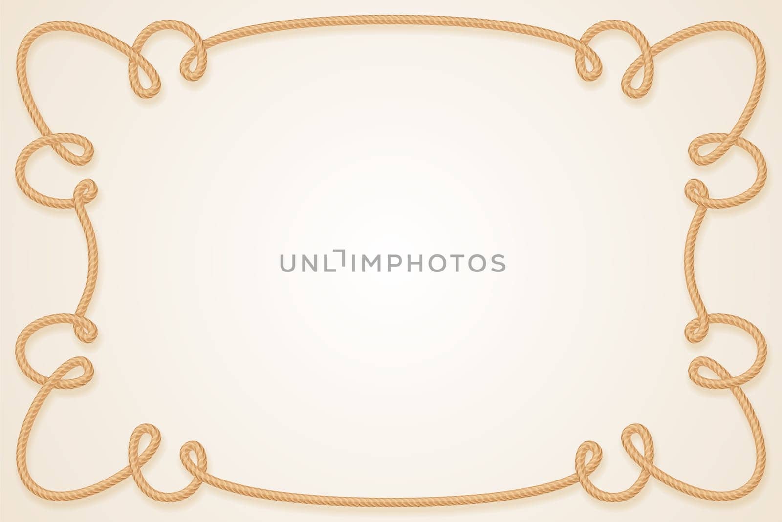 Frame Made of Rope. Cartoon illustration for design