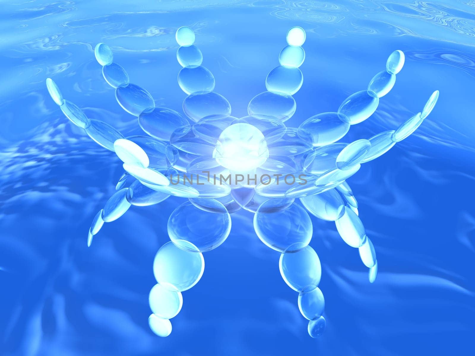 graphic on the water