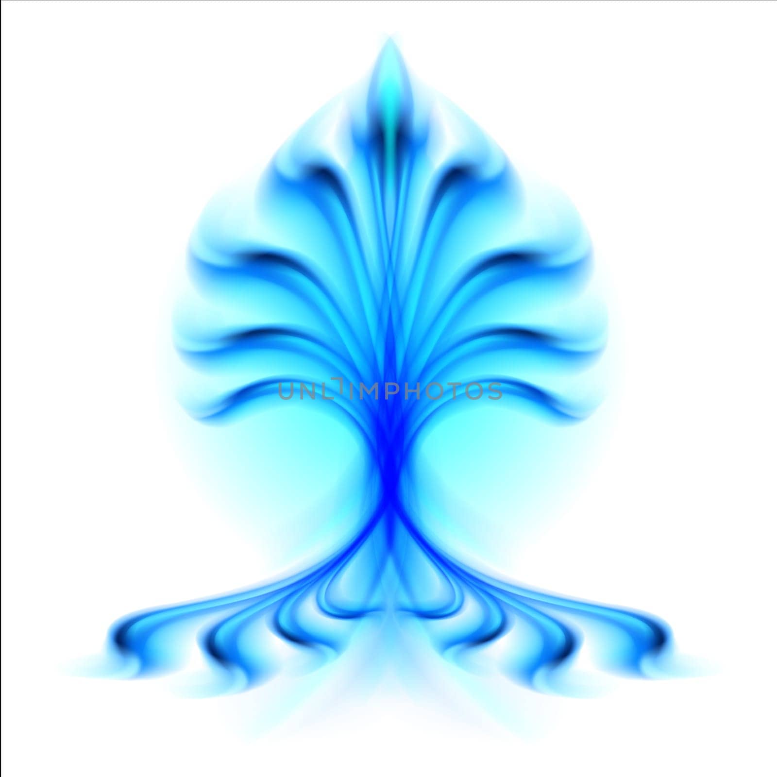 Fire flower. Illustration isolated over white background