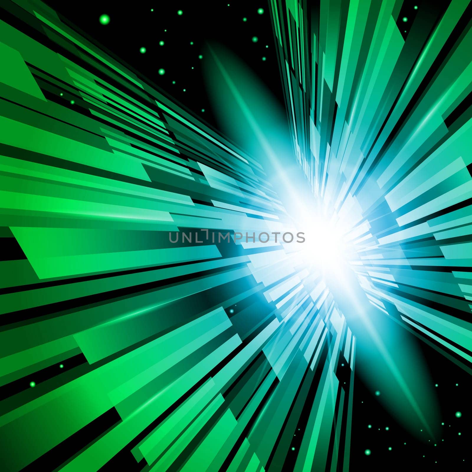 Beautiful Abstract Backdrop Effect of Green Radiance