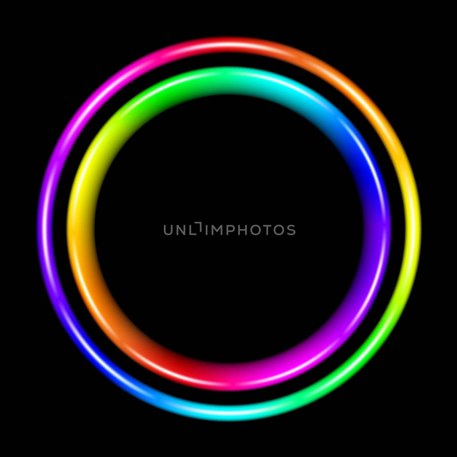 Multicolor spectral circle. Illustration on black background