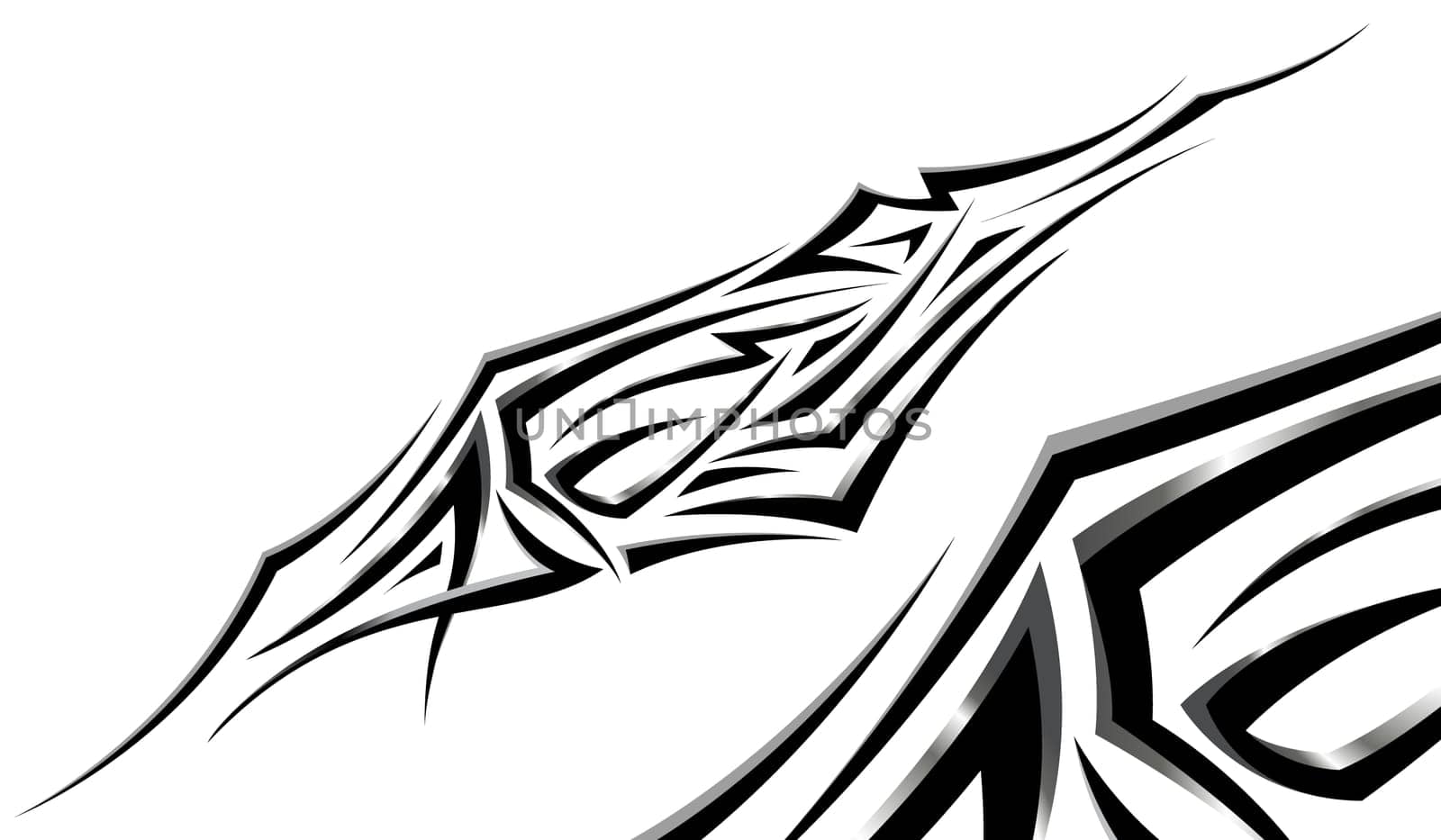 Black contemporary background on white. Illustration for design