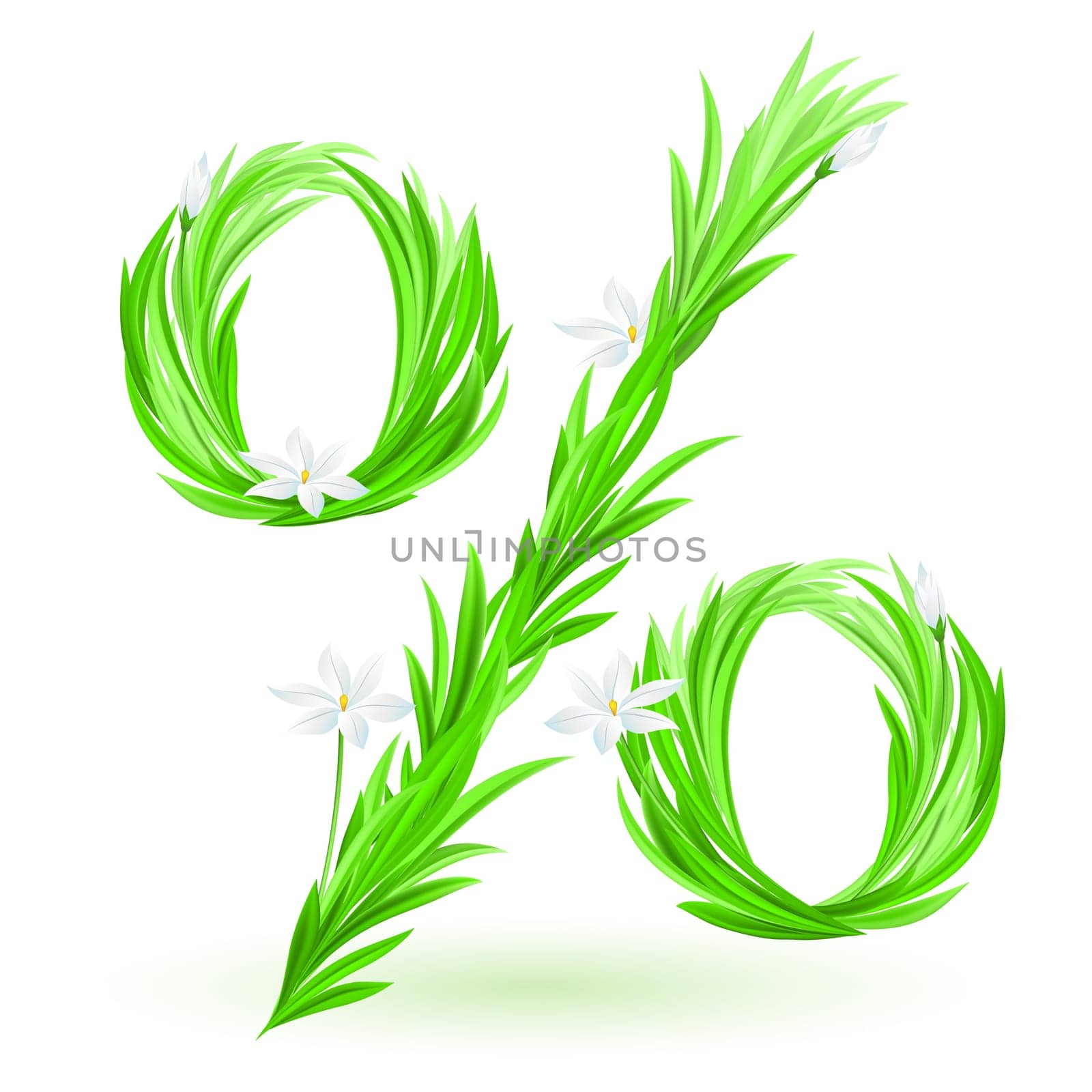 Grass font isolated on white background.Other symbol are available in my gallery.