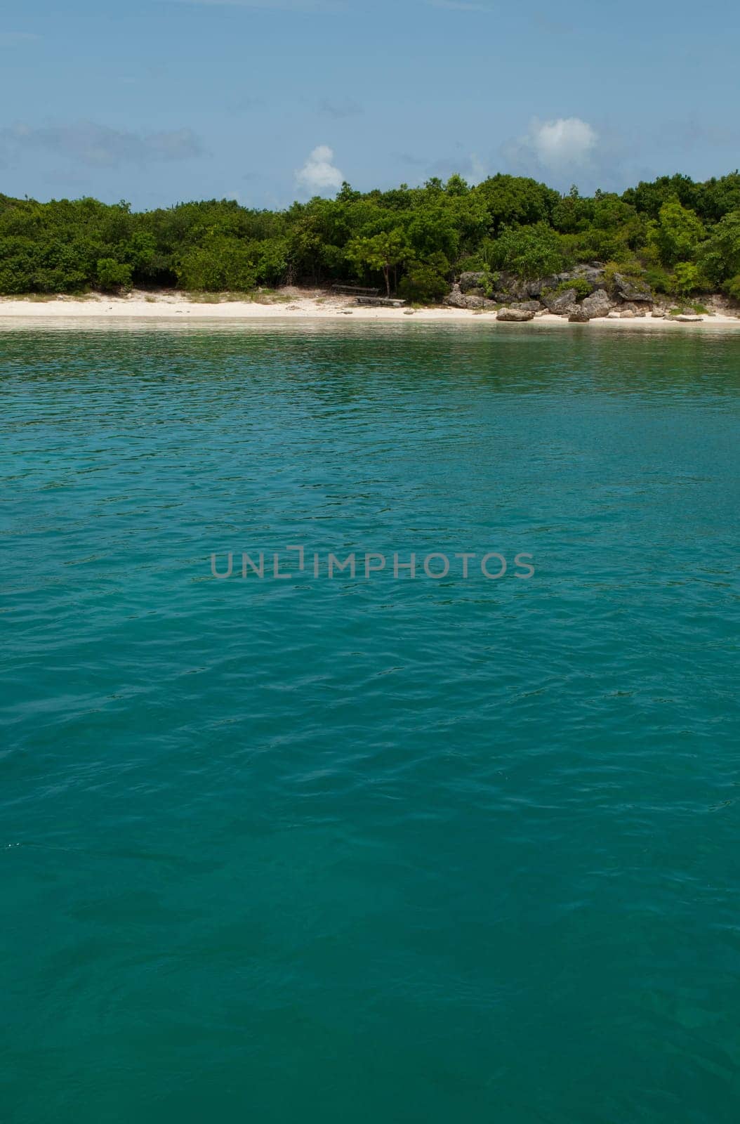 stunning deserted beach in Antigua, Caribbean